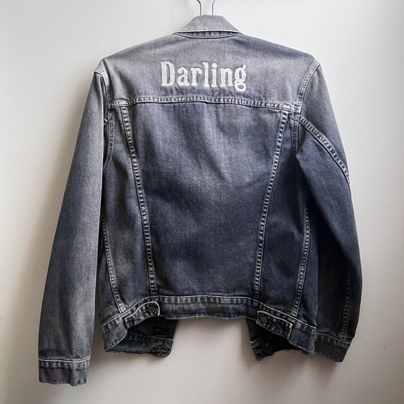 BRANDY MELVILLE AMARA DARLING OVERSIZED DENIM JACKET (FADED GREY) - Picture 8 of 15